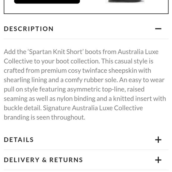 Australia Luxe Collective Spartan Short Suede Boot Size 7 - Picture 6 of 6